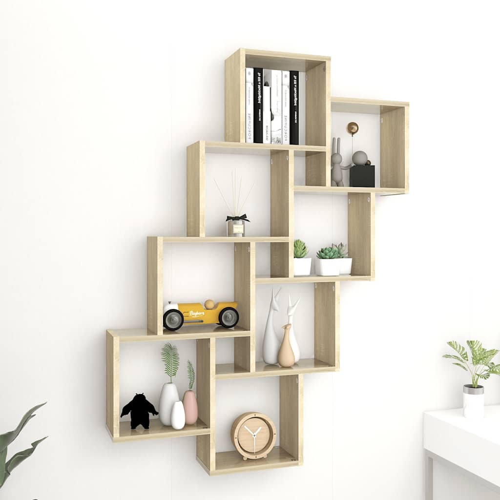 Würfelregal Weiß 90x15x119 cm Holzwerkstoff