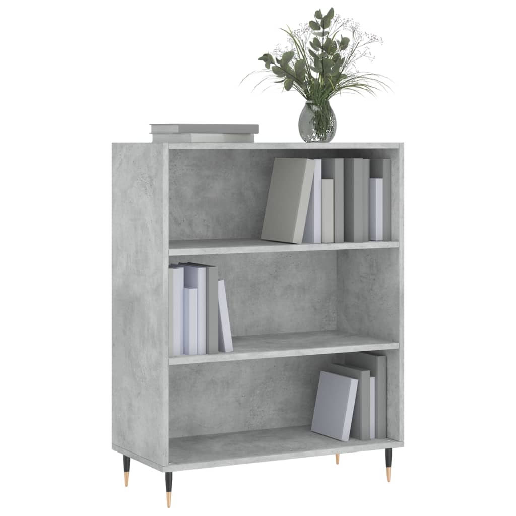 Bücherregal Hochglanz-Weiß 69,5x32,5x90 cm Holzwerkstoff