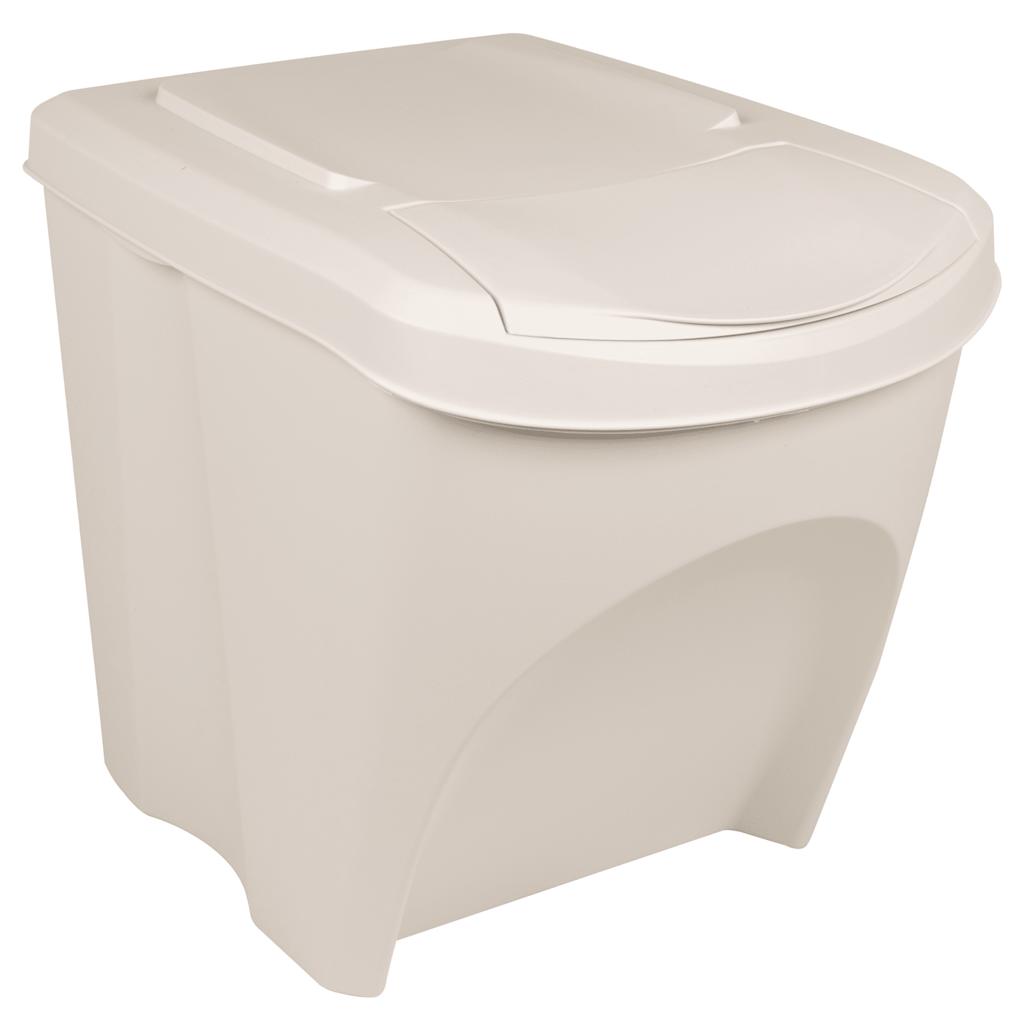 Stapelbare Mülleimer 3 Stk. Grau 75 L Polypropylen