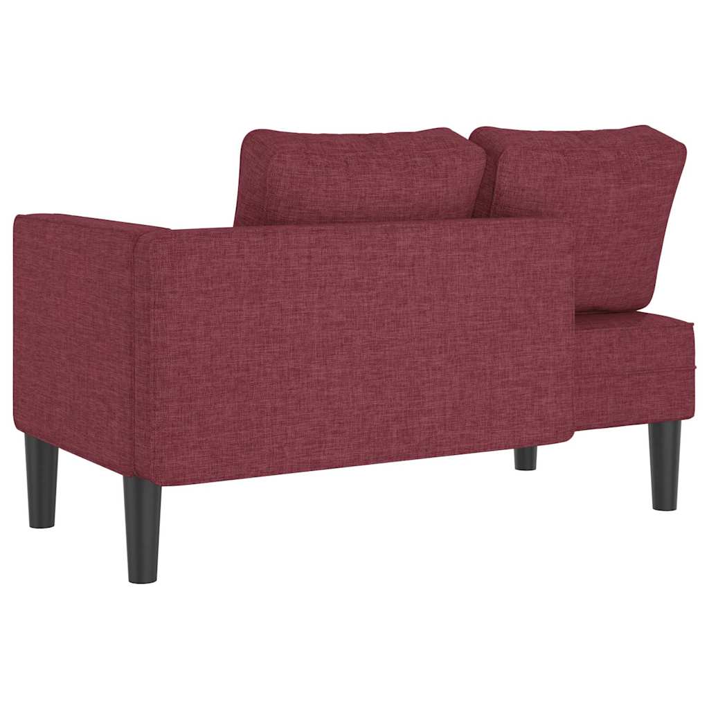 Chaiselongue mit Kissen Hellgrau Stoff