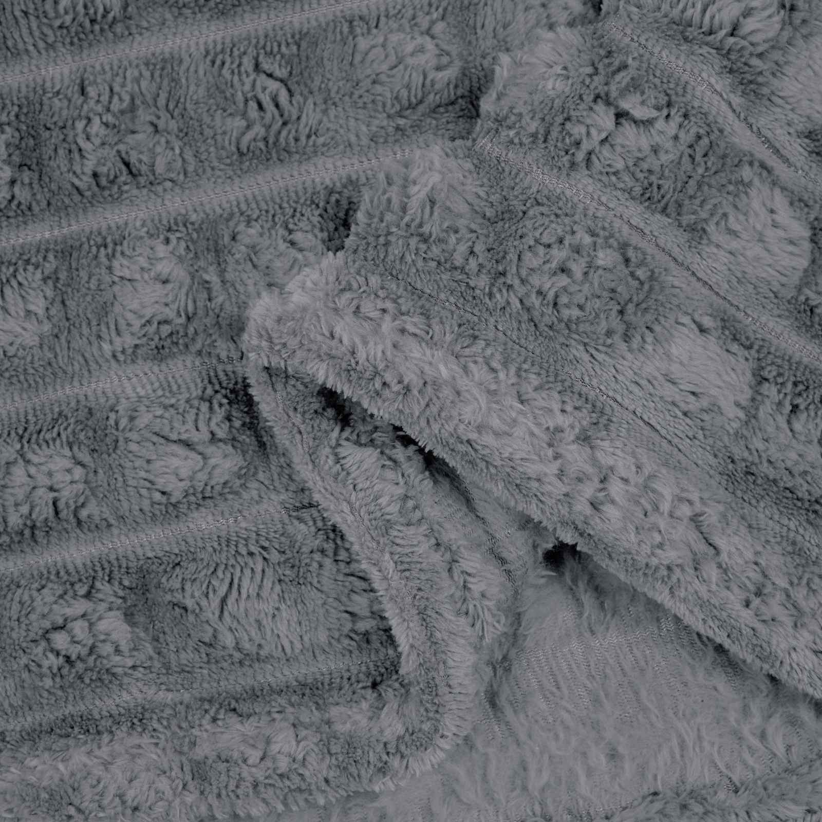 Überwurfdecke Beige 150 x 130 cm Fleece