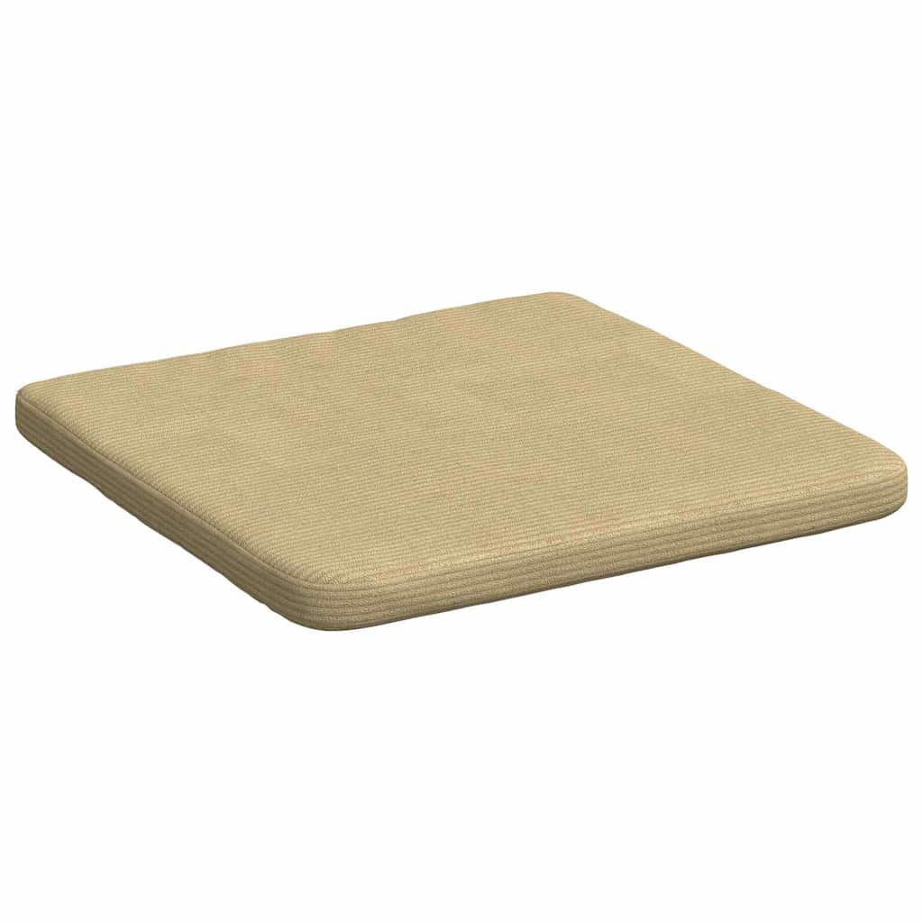 Sitzkissen 4 pcs Hellgrau 40 x 40 x 3 cm Cordstoff