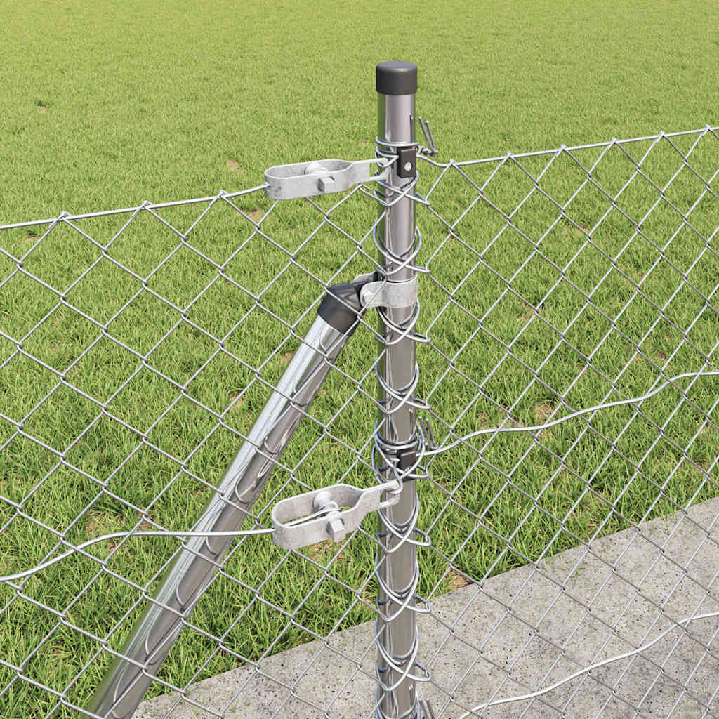 Outdoor Kettenglied-Zaun Erdfixierung 10 x 0,4 m Grün Netz