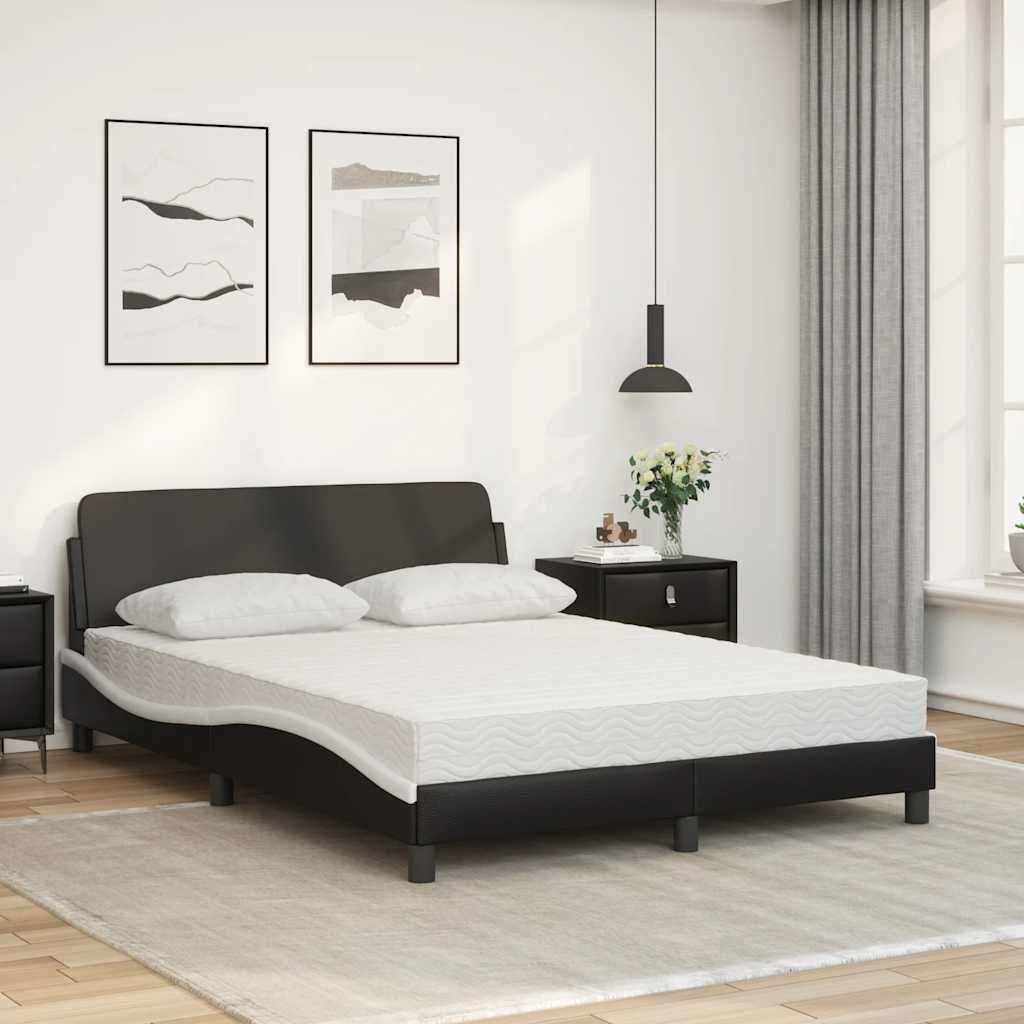 Bett mit Matratze "Dover" Schwarz 80x200 cm Kunstleder