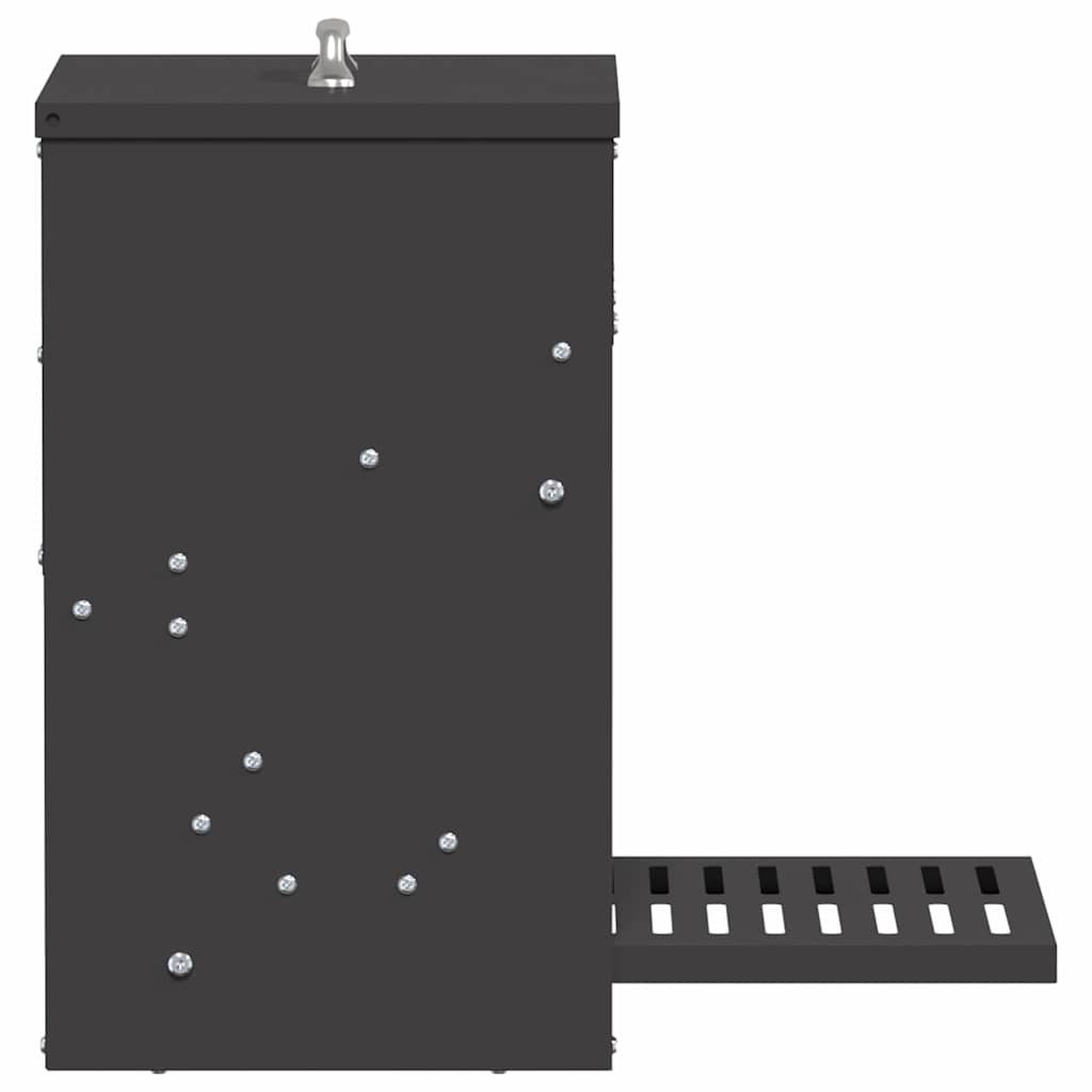 Hühnertretfeeder Schwarz 25 x 42 x 40 cm Kaltgewalzter Stahl