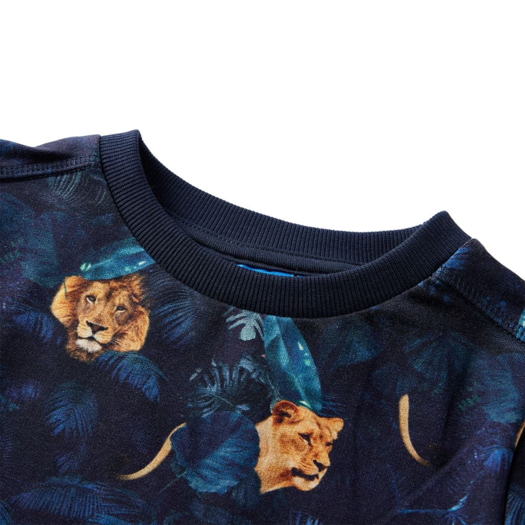 Kinder-Sweatshirt Marineblau 140