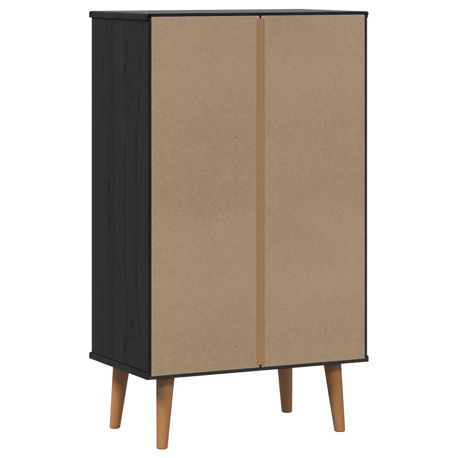 Schuhschrank MOLDE Weiß 59,5x35x103 cm Massivholz Kiefer