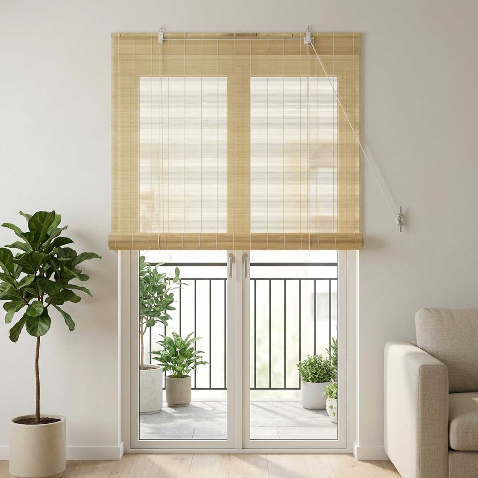 Bambusrollo Natur 80x160 cm