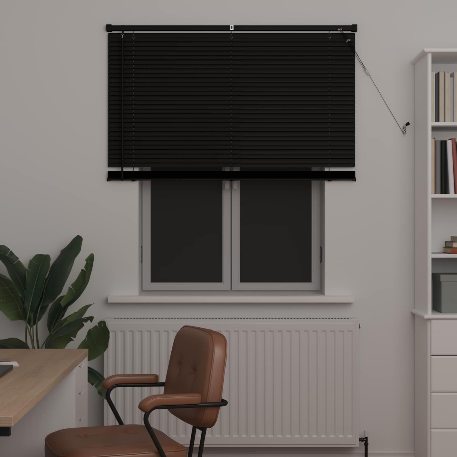 Jalousie Silber Grau 150 x 40 cm 25 mm PVC
