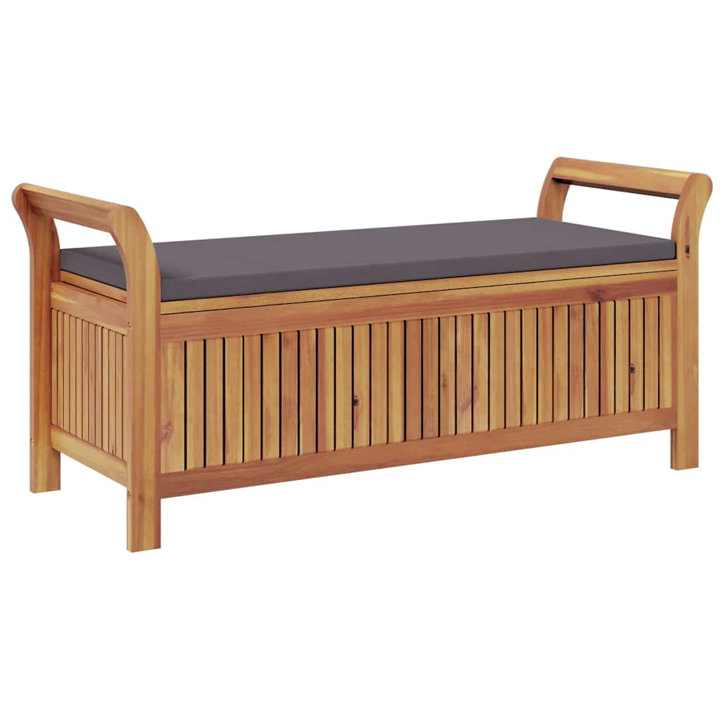 Garten-Truhenbank mit Kissen 91 cm Massivholz Akazie