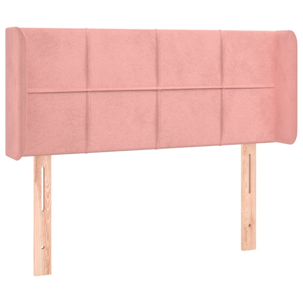 Kopfteil mit Ohren Dunkelblau 93x16x78/88 cm Samt