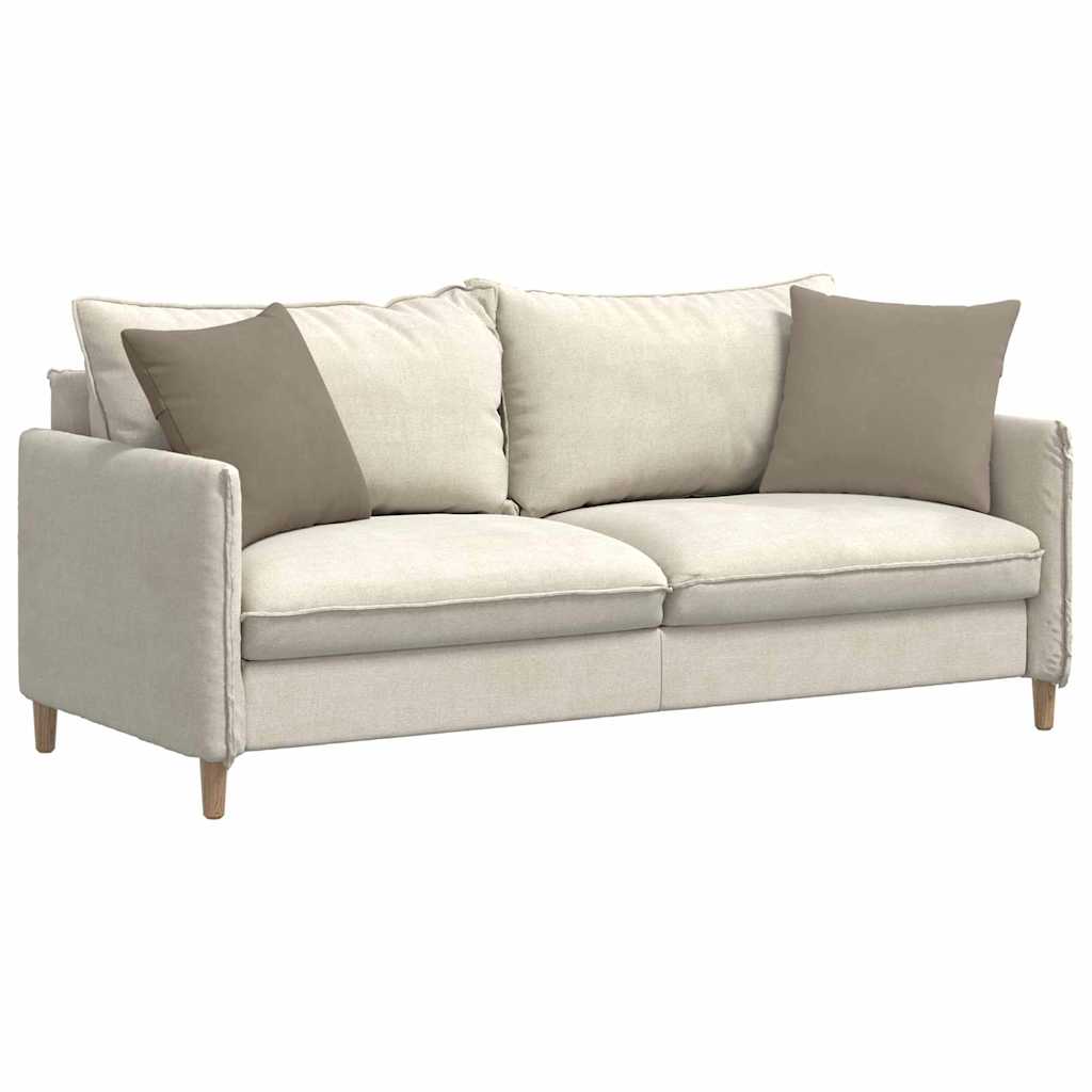Sofakissen 2 Stück Taupe 50 x 30 cm Stoff