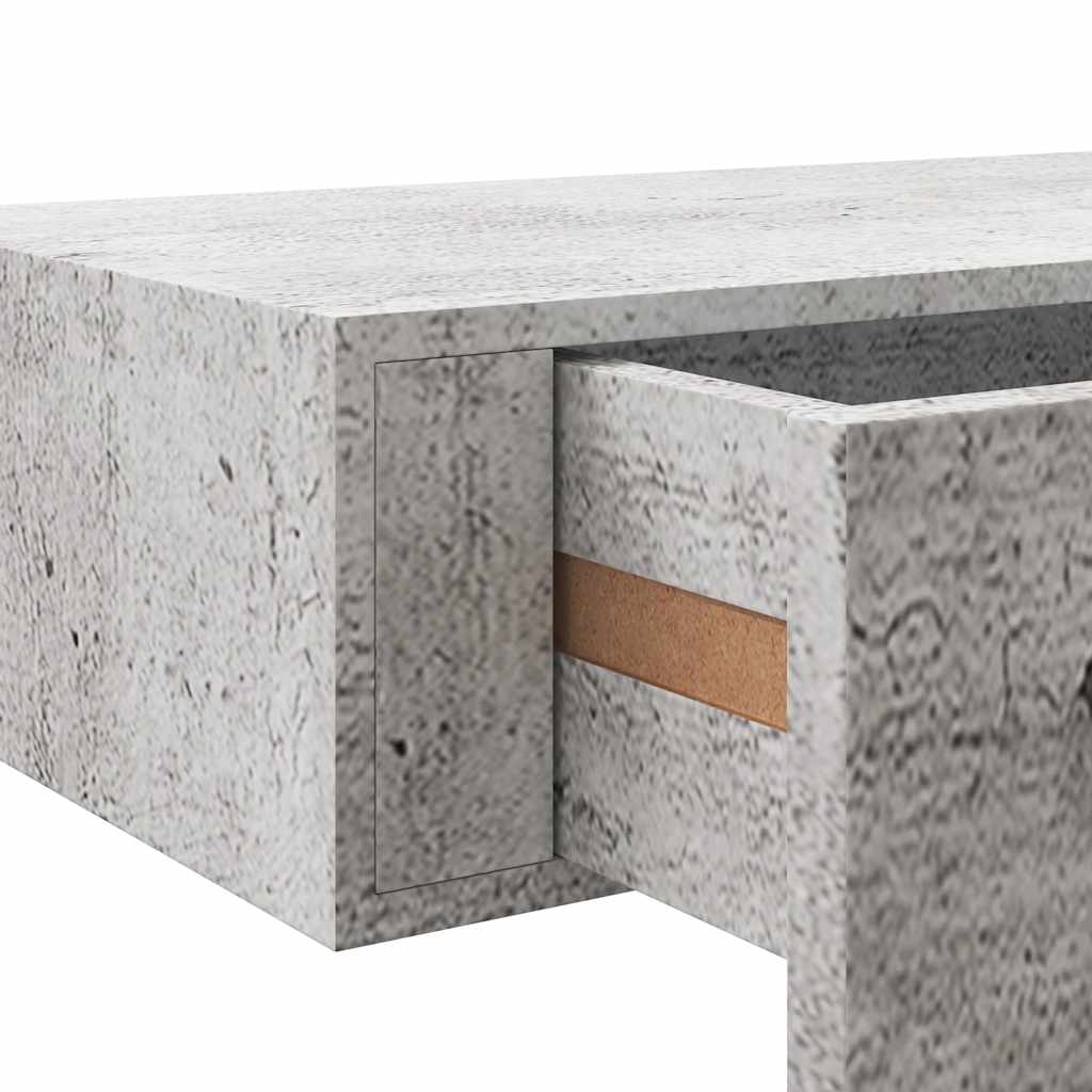 Wandregal mit Schublade Weiß 40x23,5x10 cm MDF