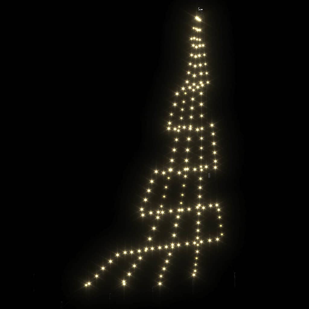 LED Weihnachtsbaum mit Erdspießen Warmes Weiß 182 cm Metall