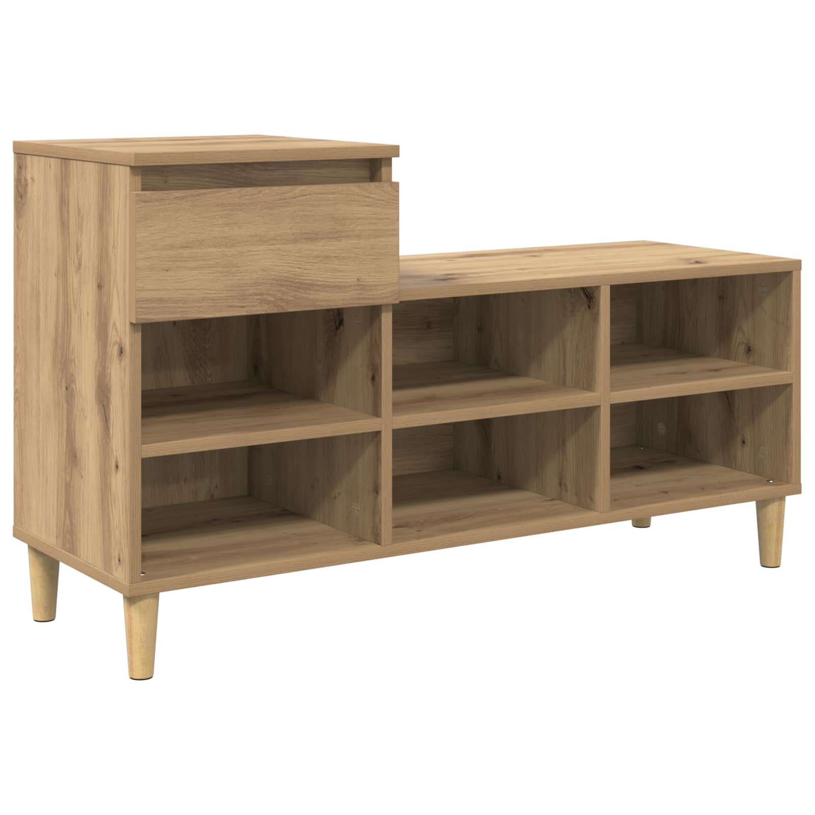 Schuhregal Weiß 102x36x60 cm Holzwerkstoff