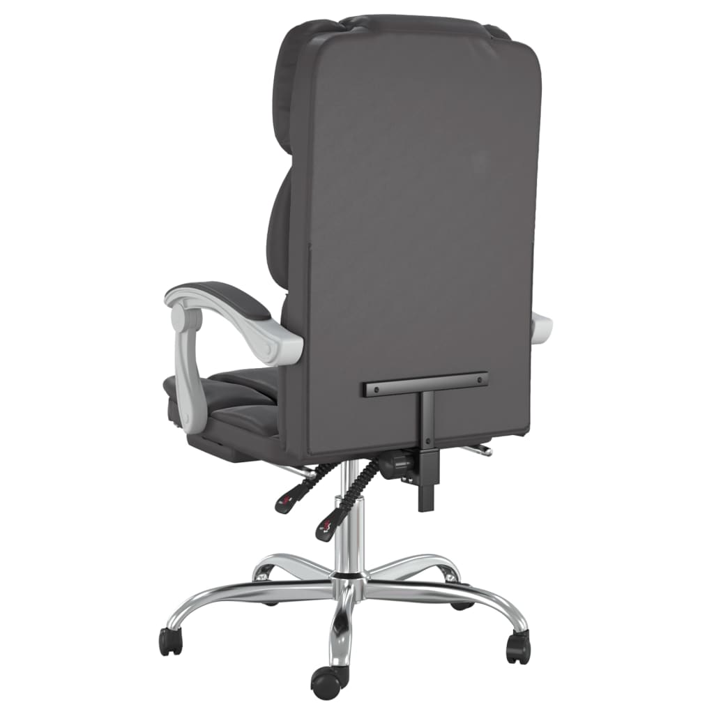 Bürostuhl mit Liegefunktion Schwarz Kunstleder