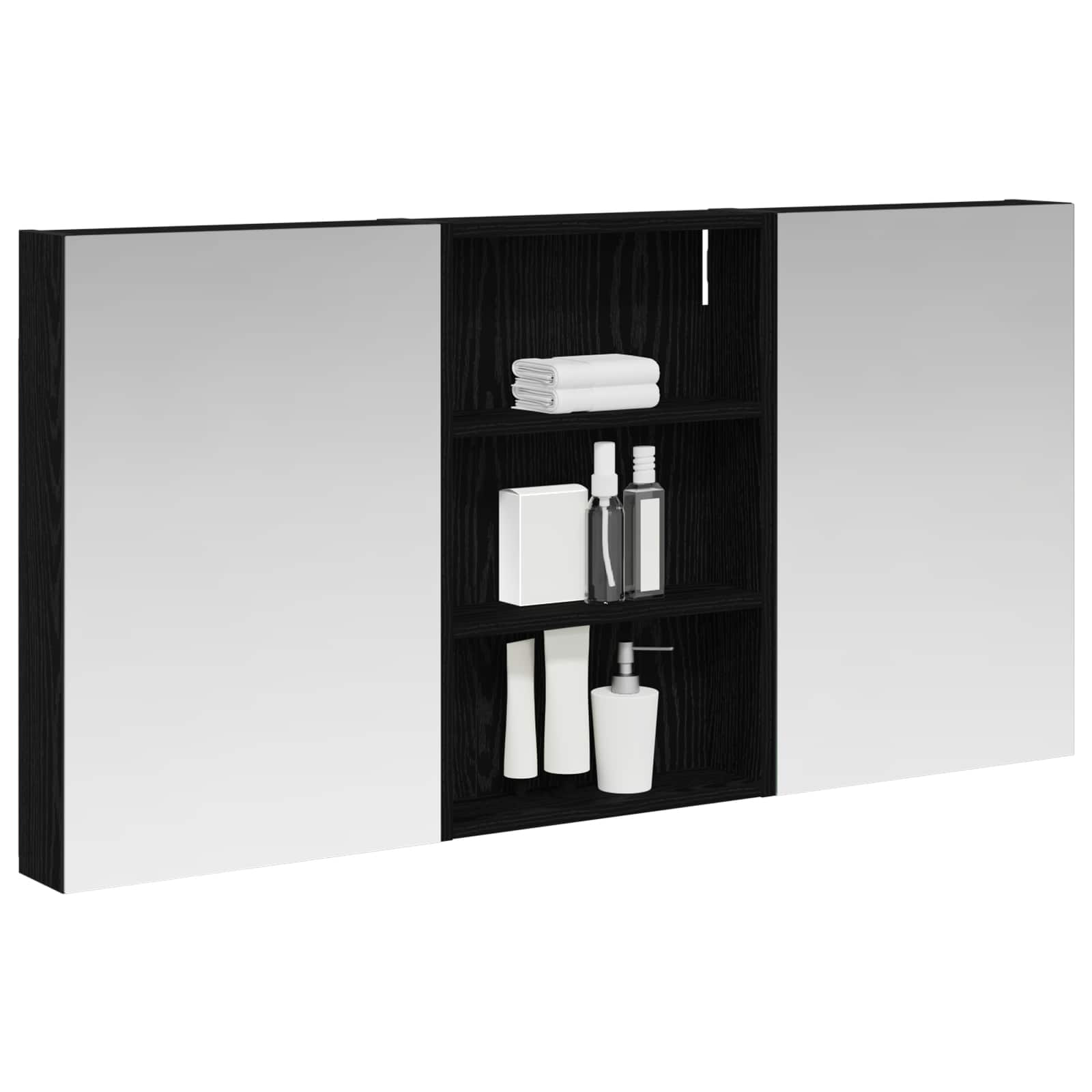Badezimmerschrank-Set 3 pcs 80 x 10,5 x 50 cm Holzwerkstoff