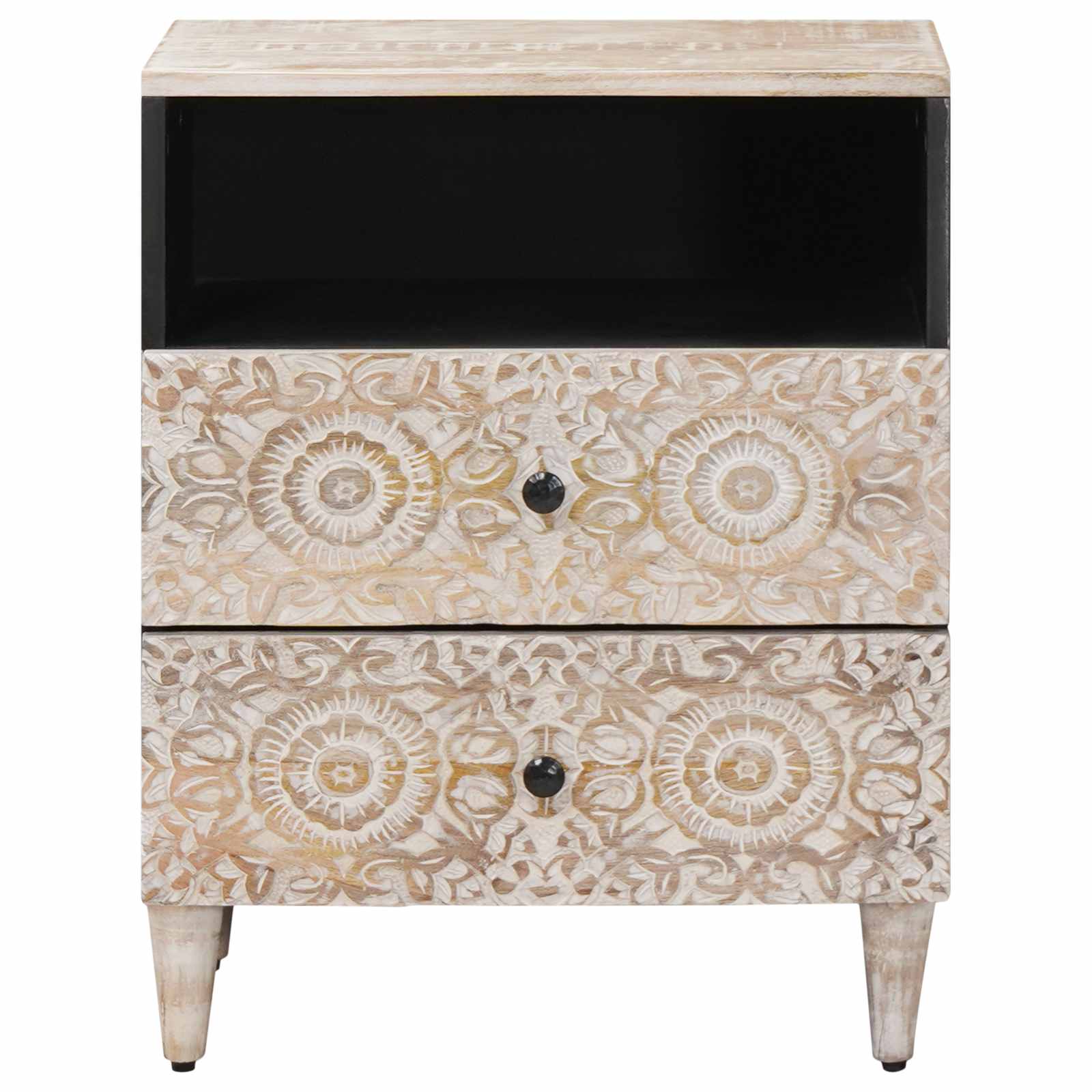 Bettkasten Braun 50 x 33 x 60 cm Massivholz Mango