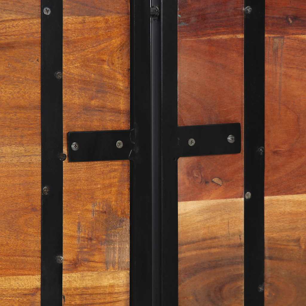 Kopfteil 100 cm Massivholz Mango und Eisen
