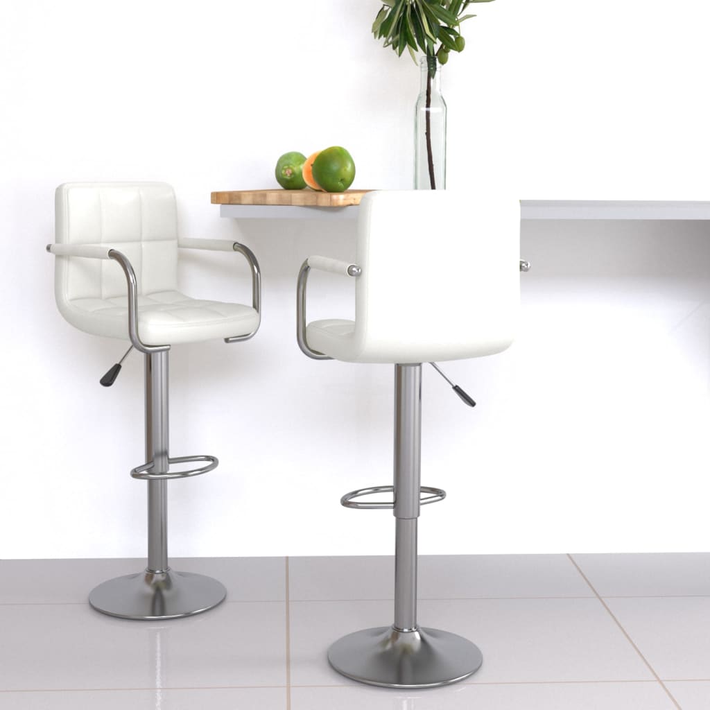 Barhocker 2 Stk. Rot Kunstleder