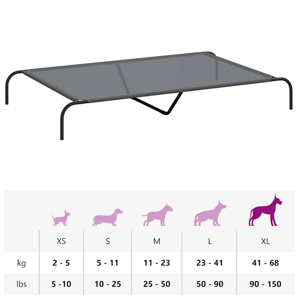 Erhöhtes Hundebett Schwarz S Textilene