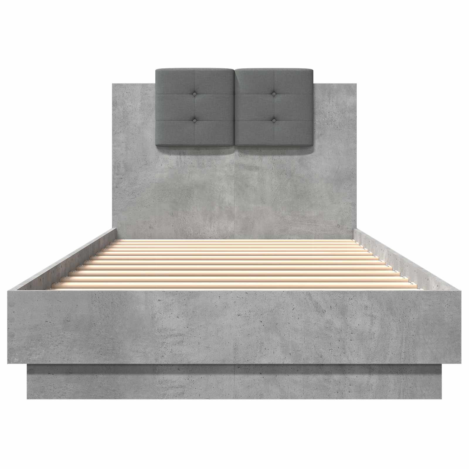 Bettgestell mit Kopfteil Grau Sonoma 180x200 cm Holzwerkstoff