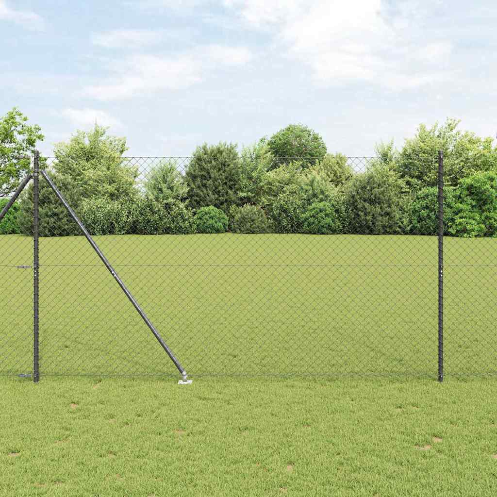 Outdoor Kettenglied-Zaun Erdfixierung 10 x 0,4 m Grün Netz
