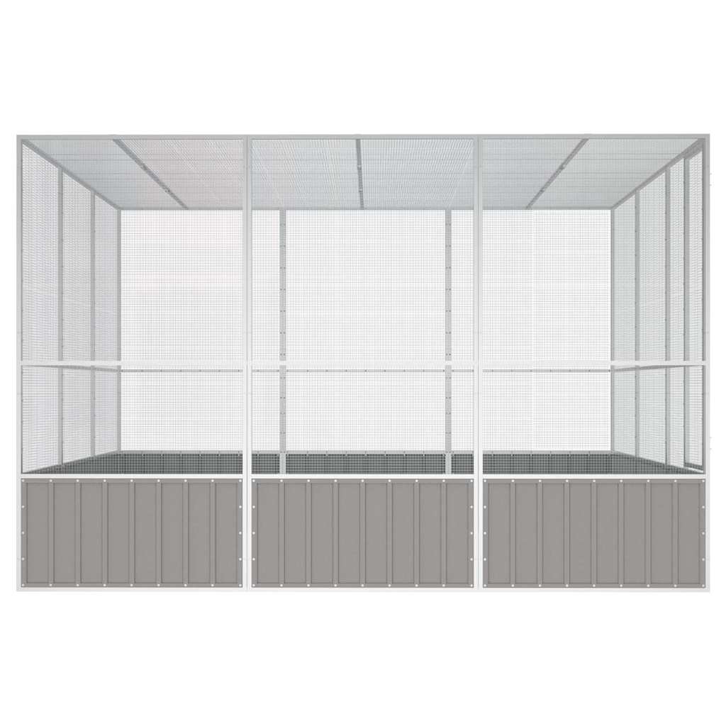Vogelkäfig Anthrazit 111x107x211,5 cm Verzinkter Stahl