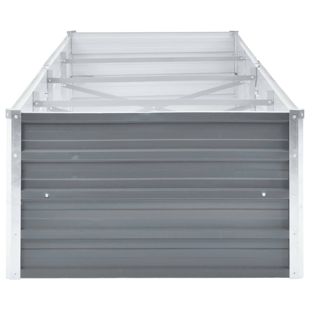 Hochbeet 160 x 80 x 77 cm Verzinkter Stahl Grau