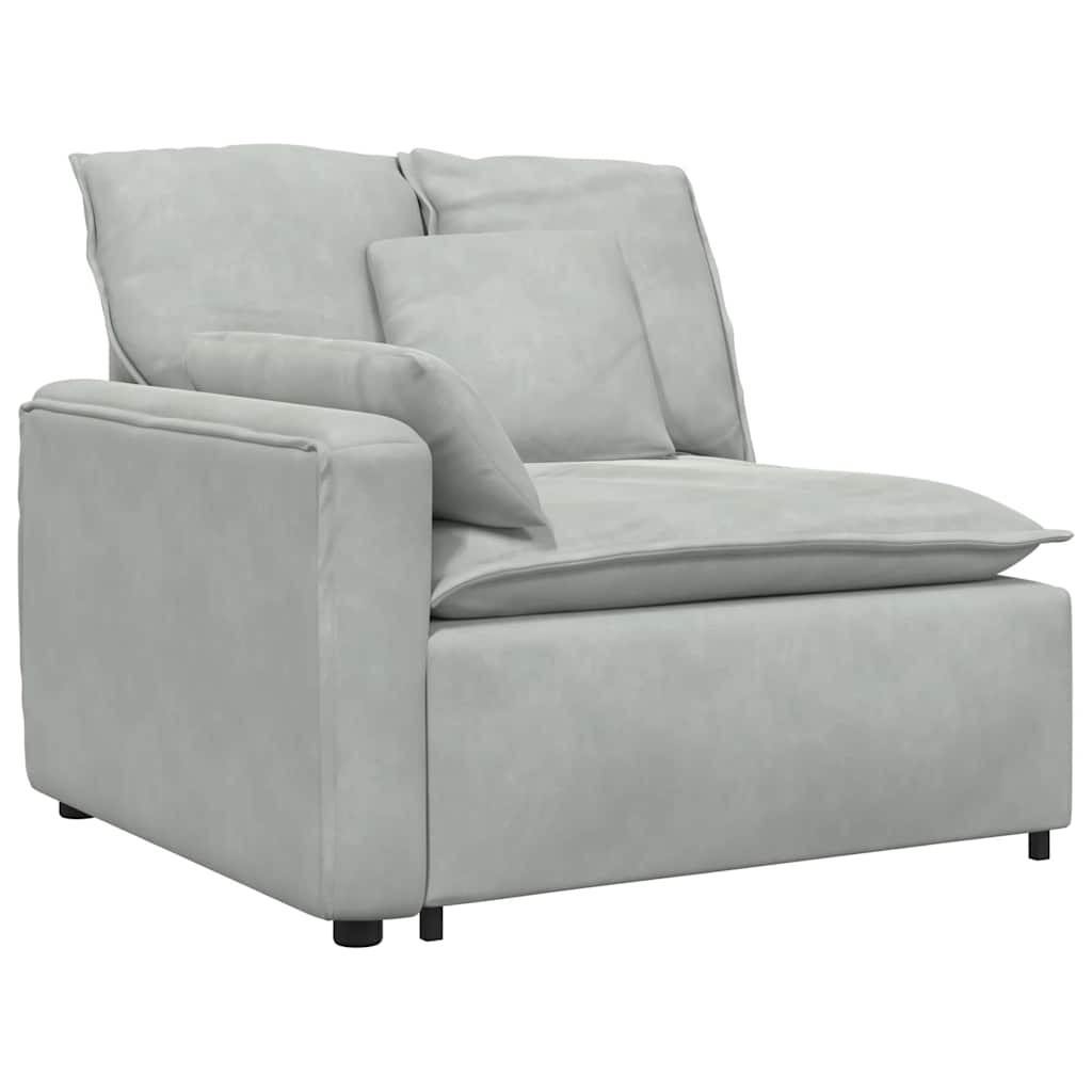 Modulares Sofa mit Kissen Samt Blau