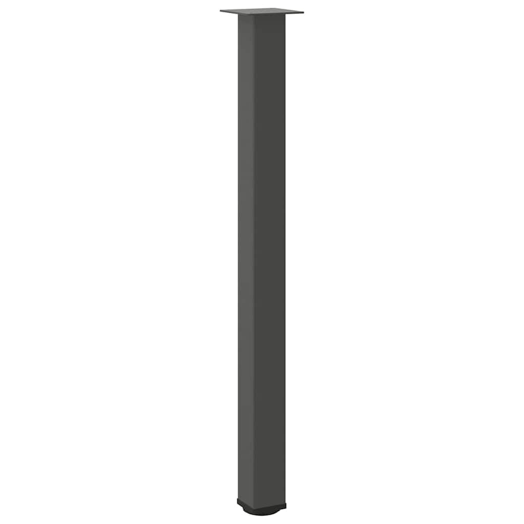 Bartischbeine 4 Stk. Schwarz 100-102 cm Stahl
