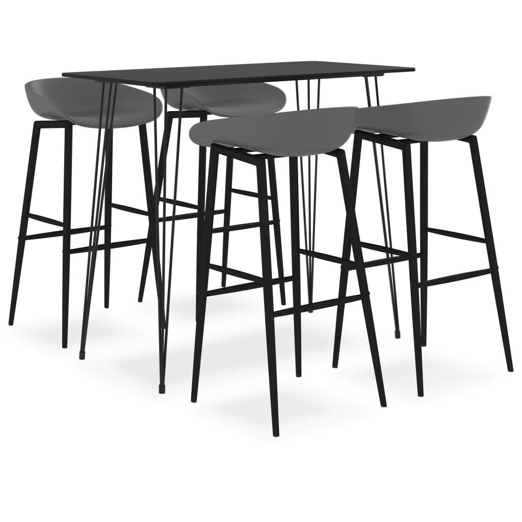 5-tlg. Bar-Set Schwarz und Weiß