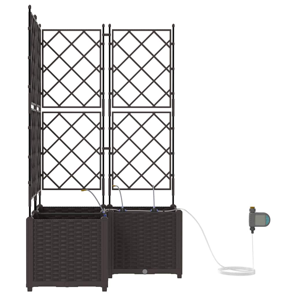Garten-Pflanzgefäß 4 Stk. Braun 160 x 40 x 22 cm PP