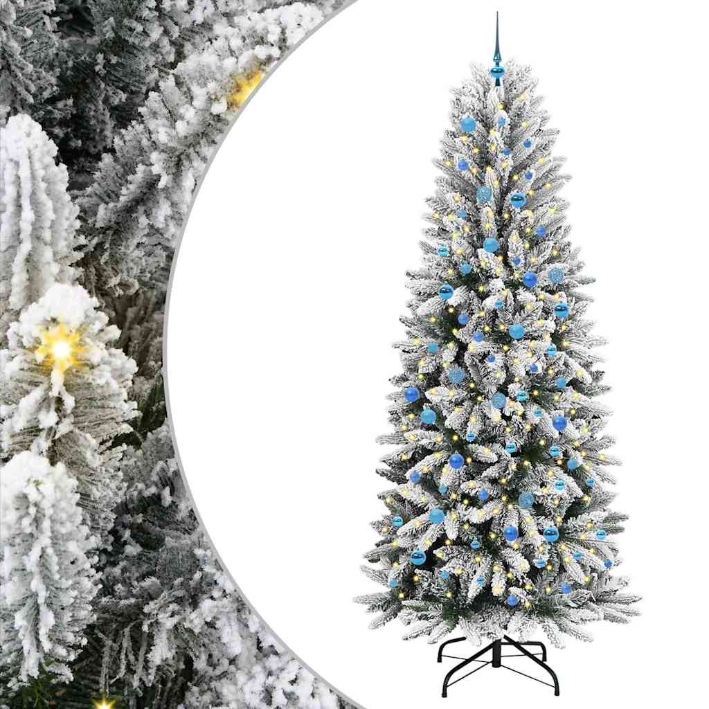 Künstlicher Weihnachtsbaum mit 150 LEDs mit Ständer Weiß 120 cm