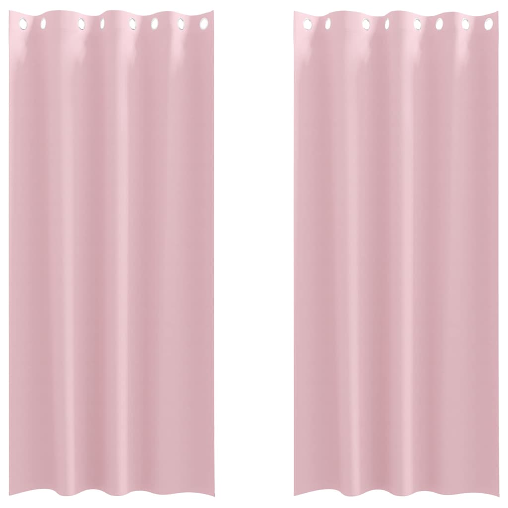 Verdunkelungs-Vorhänge mit Ringen 2 pcs Beige 140 x 140 cm