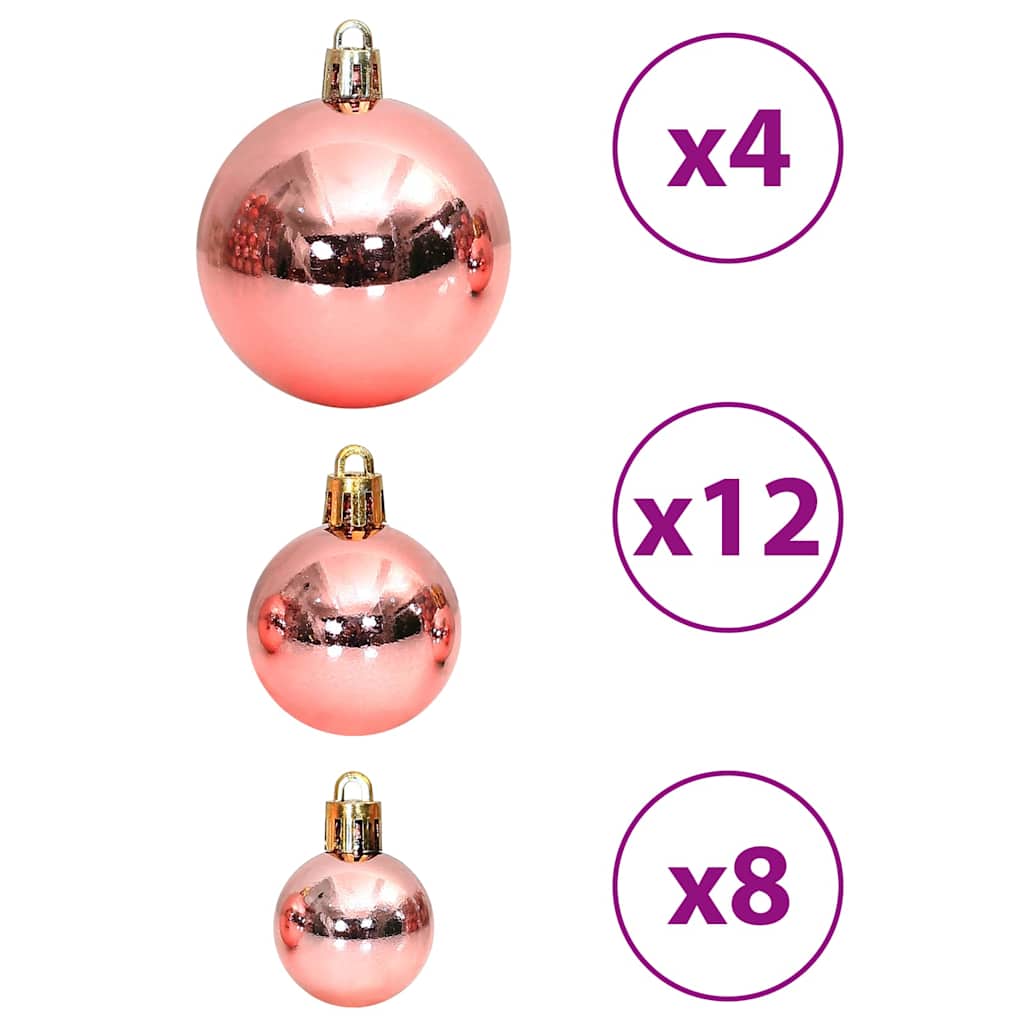 100-tlg. Weihnachtskugel-Set Weiß