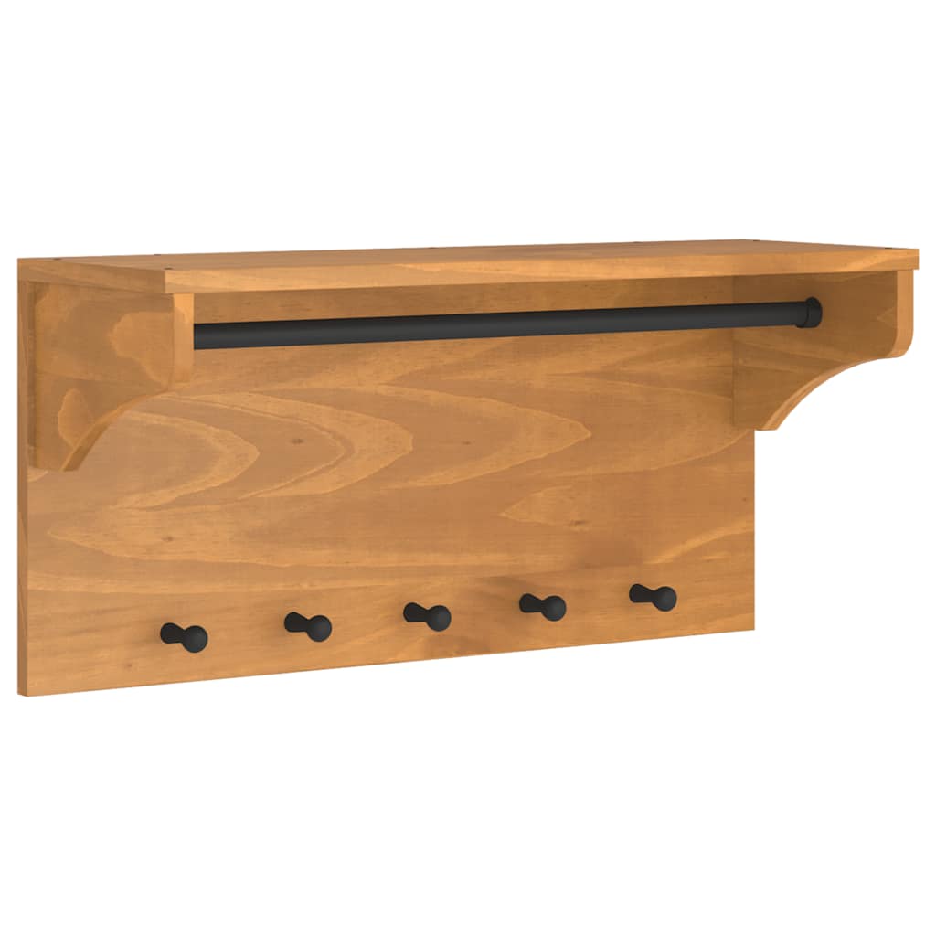 Wandgarderobe SANDNES 87x30x42 cm Massivholz Kiefer