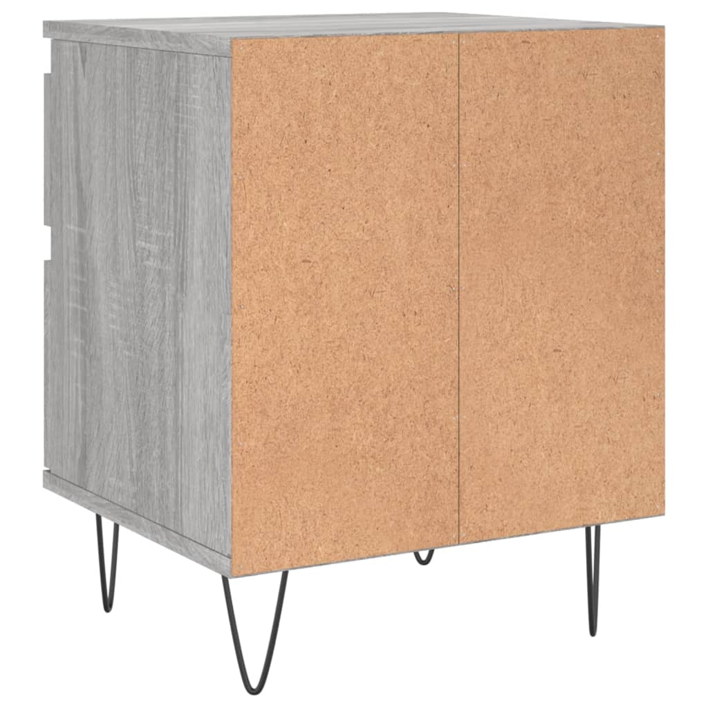 Bettschrank Schwarz Eichen-Optik 40 x 35 x 50 cm Holzwerkstoff