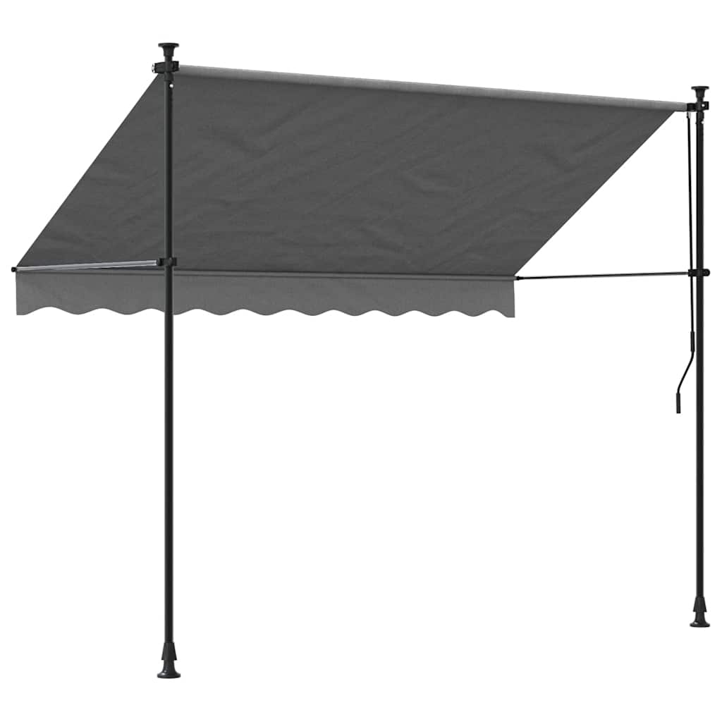 Einziehbare Markise Handbetrieben 150 cm Anthrazit