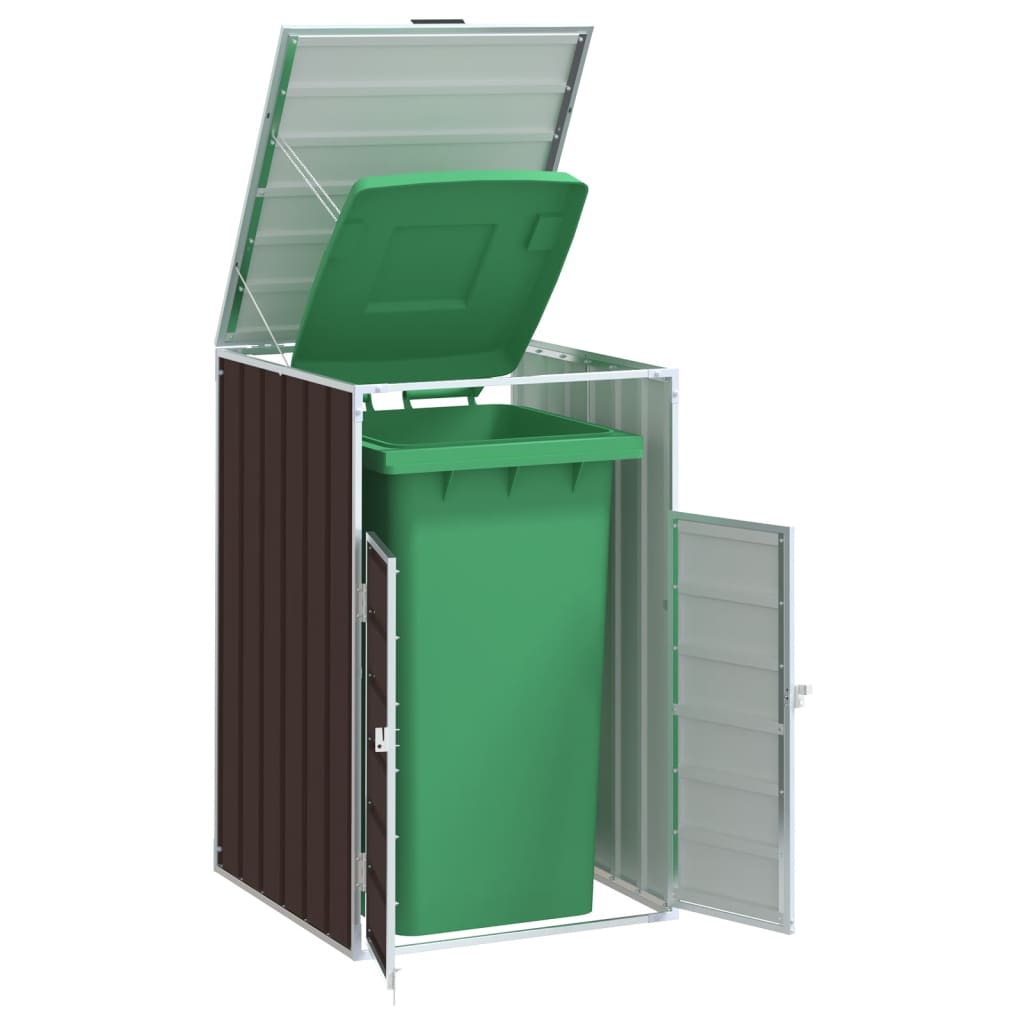 Mülltonnenbox für 1 Tonne Grün 72x81x115 cm Stahl