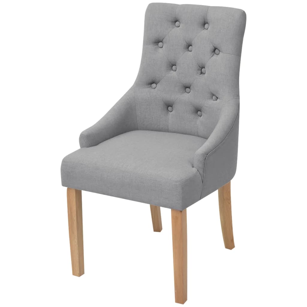 Esszimmerstühle 2 Stk. Creme Stoff