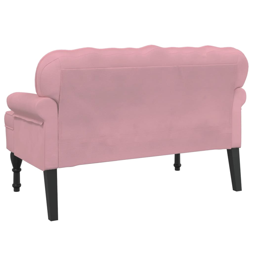Sitzbank mit Rückenlehne Dunkelgrau 119,5x64,5x75 cm Samt