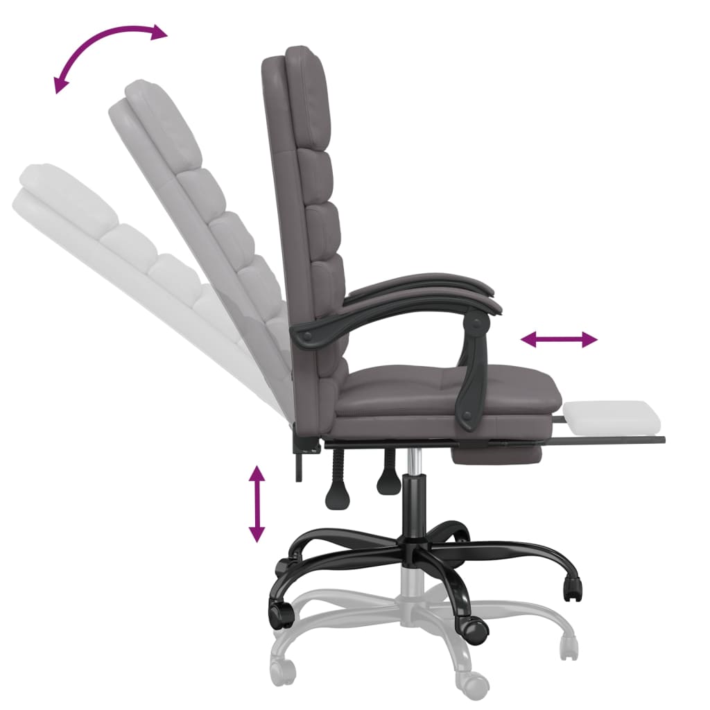 Bürostuhl mit Massagefunktion Schwarz Kunstleder