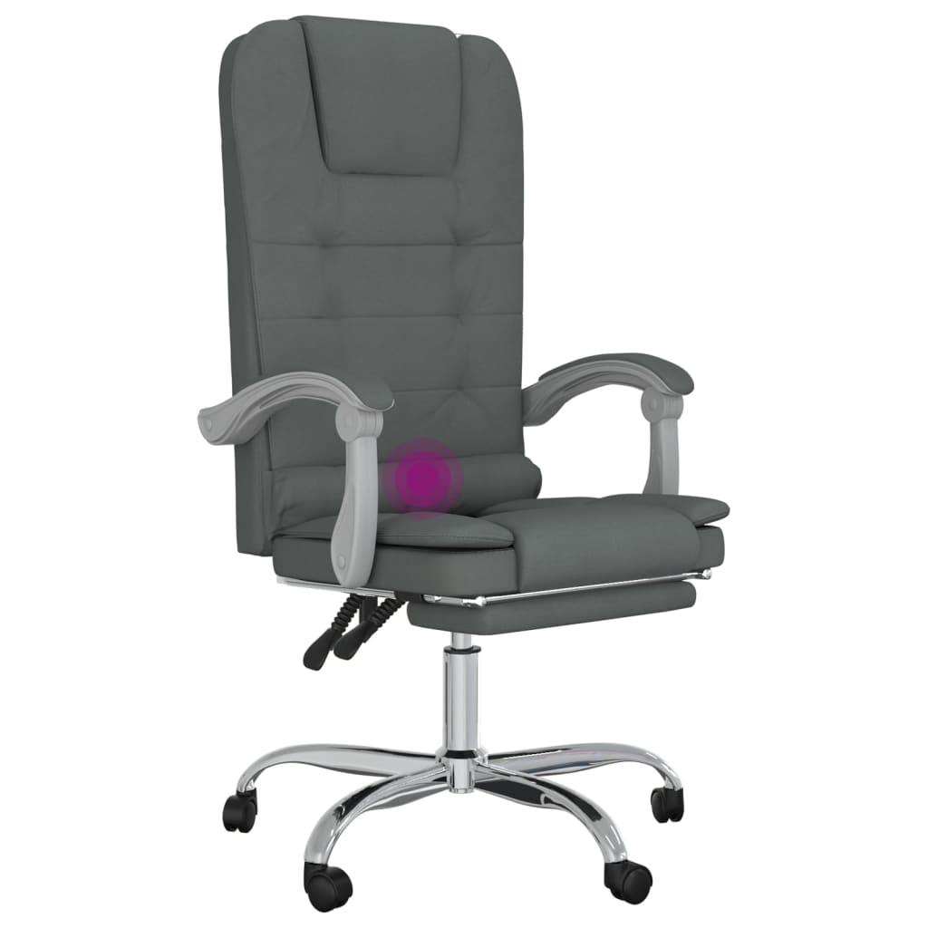 Bürostuhl mit Massagefunktion Taupe Stoff