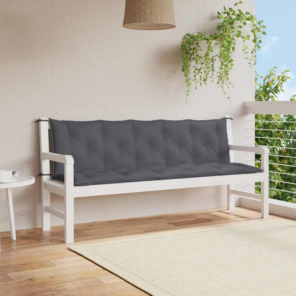 Gartenbank-Auflage Anthrazit 100x(50+50)x7 cm Oxford-Gewebe