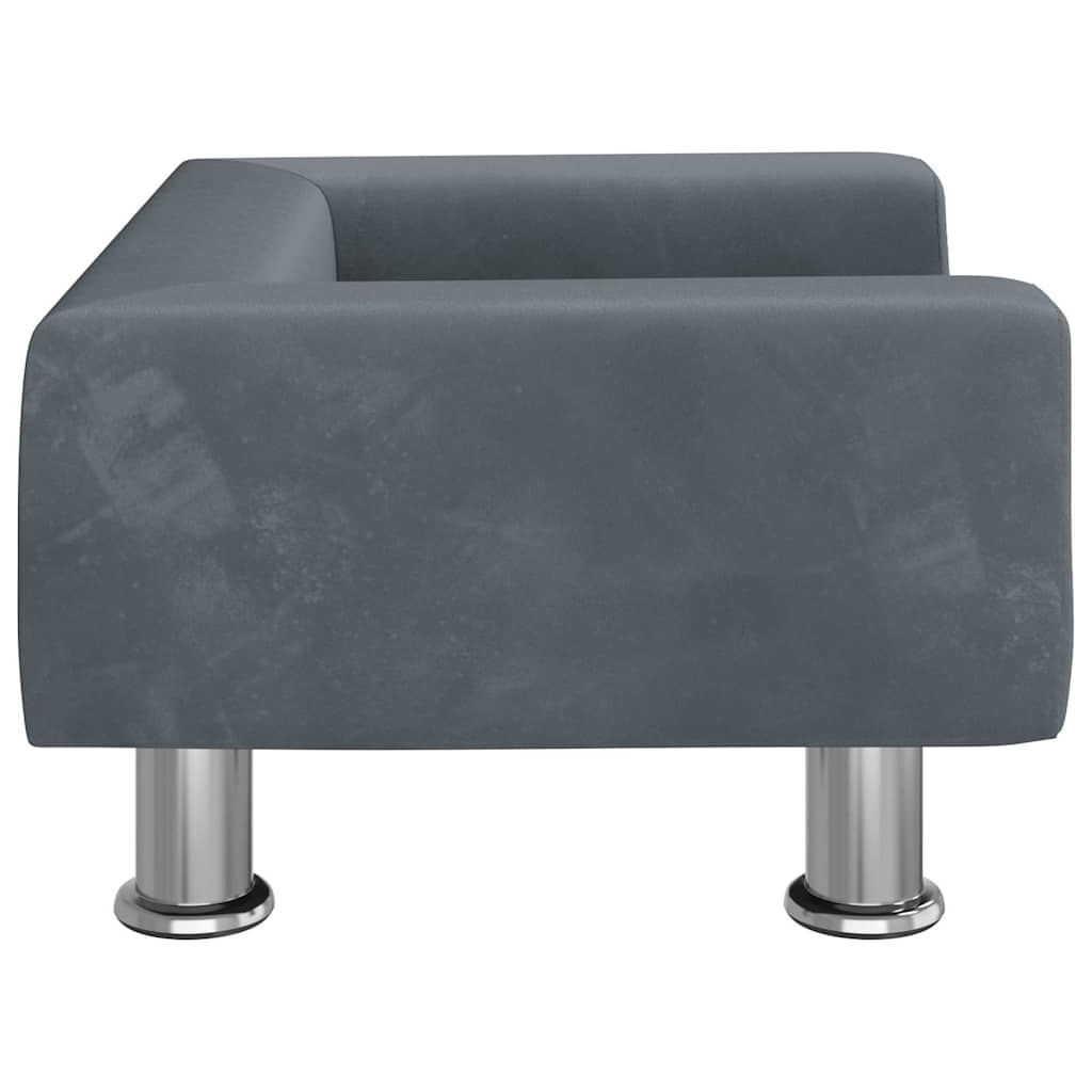 Hundebett Blau 70x45x26,5 cm Samt
