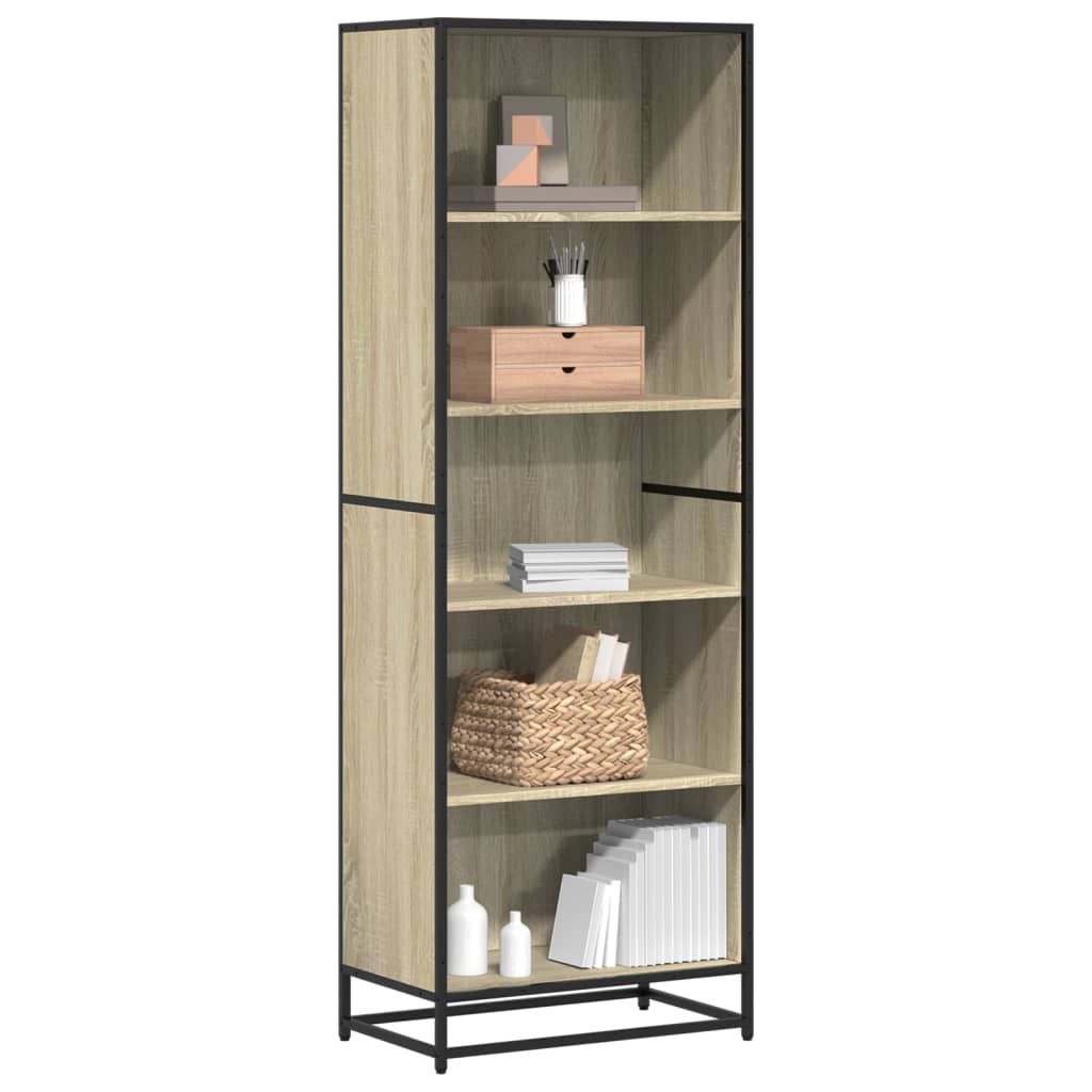 Bücherregal Schwarz 60x35x139 cm Holzwerkstoff