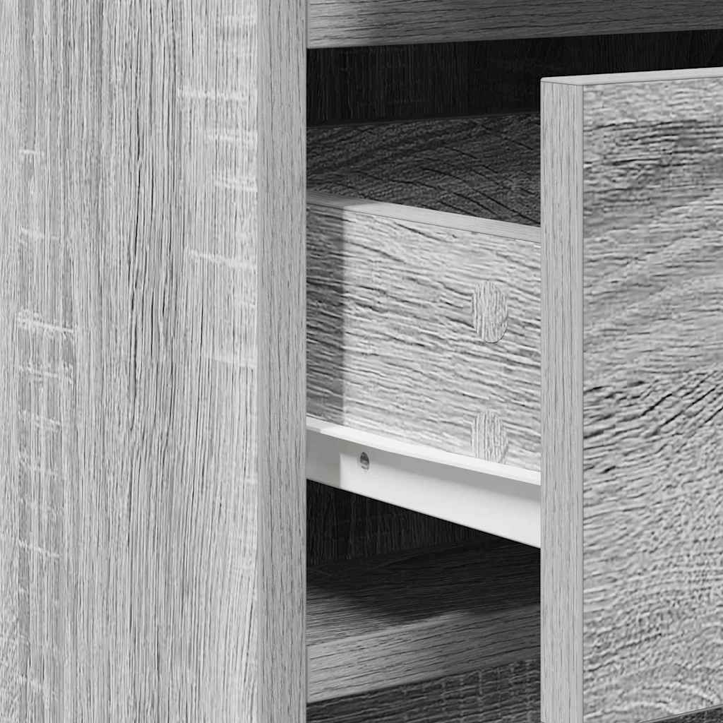Schminktisch mit Spiegelbeleuchtung 2 pcs Weiß Holzwerkstoff