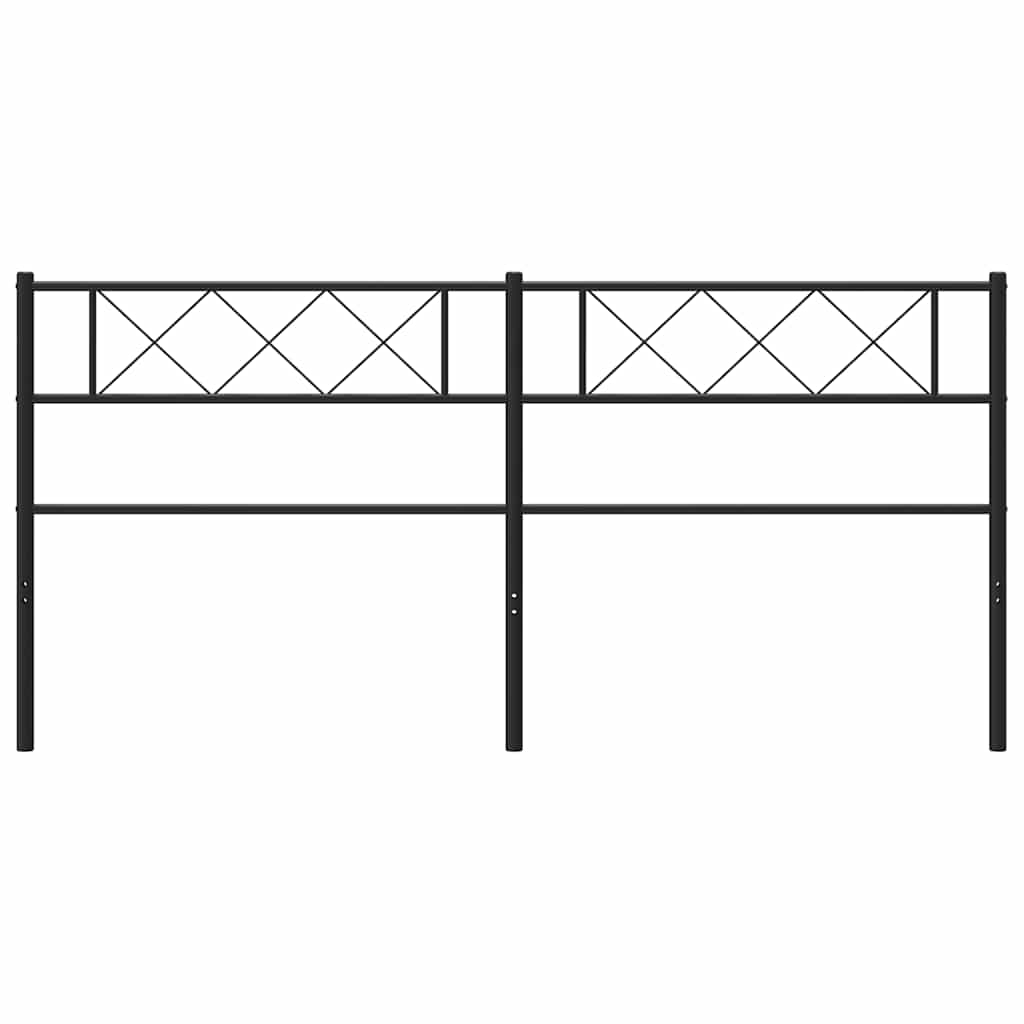 Ersatz-Kopfteil Metall Schwarz 100 cm