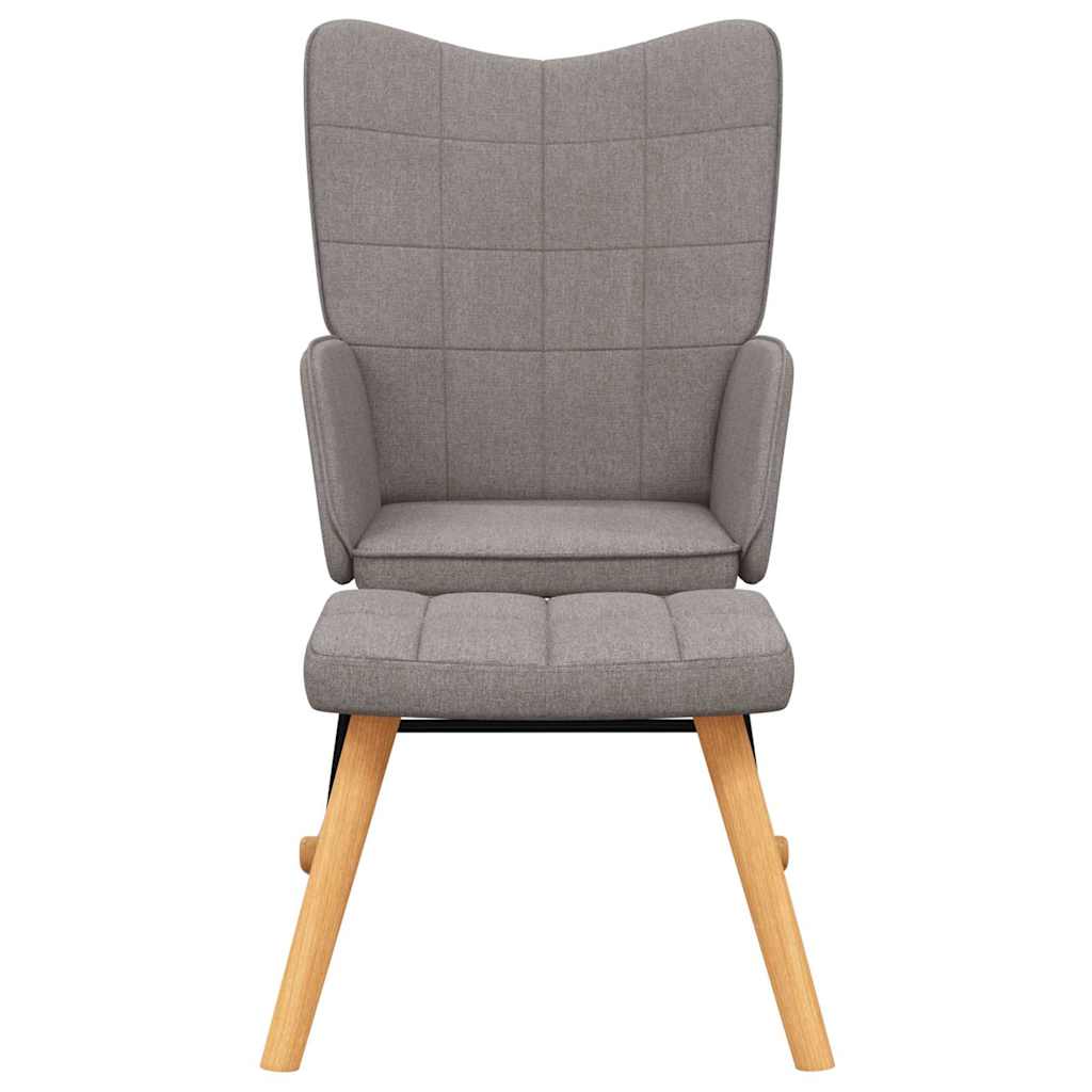 Schaukelstuhl Taupe Stoff